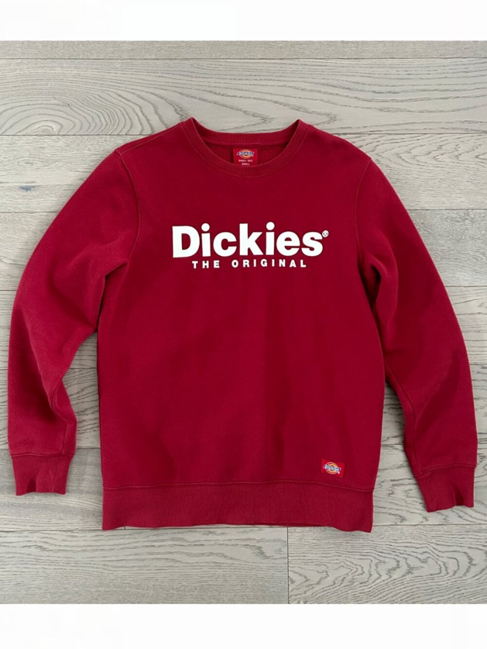 Dickies Burgundy Wine Crew Neck Logo Sweatshirt